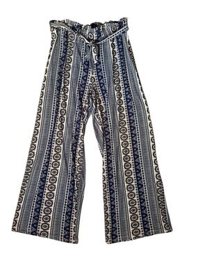 XL / Navy Wide Leg High Waist Flare Bell Bottoms